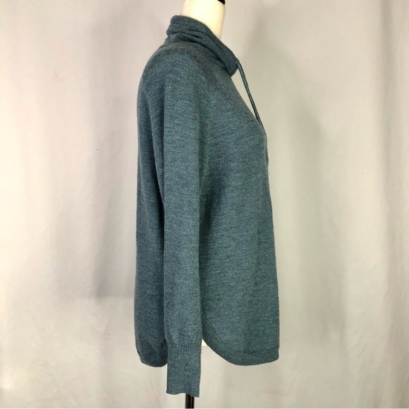 Cynthia Rowley sweater blue extra fine merino wool soft oversized fit size XS - Picture 4 of 9